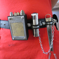 Replicas of the accessories found on Oswin's belt