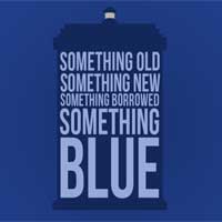 The TARDIS with a poem on it